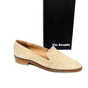 THE KOOPLES Suede Snake Print Loafers 38